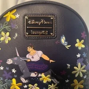 Disney | Bags | Loungefly Disney Navy Floral Backpack With  display picture 2
